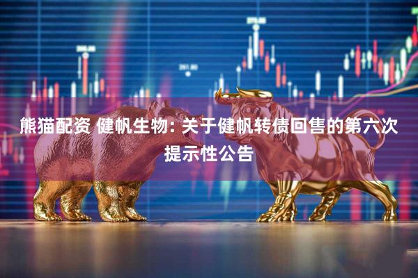 熊猫配资 健帆生物: 关于健帆转债回售的第六次提示性公告
